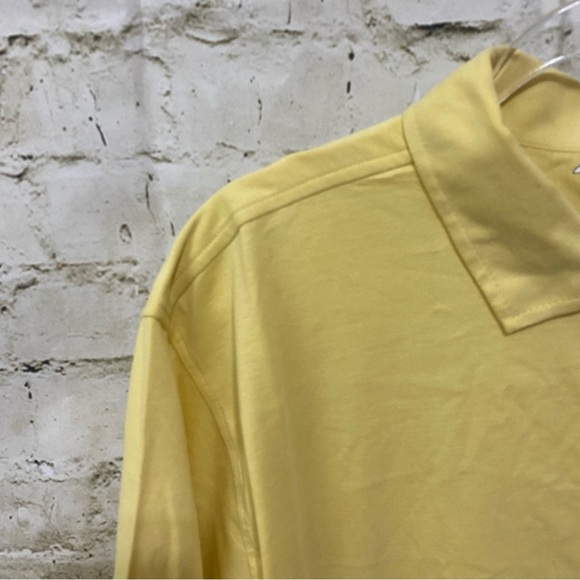 NWT Sportif Butter Yellow Gulf Stream Cotton Button Up Shirt - Picture 3 of 5